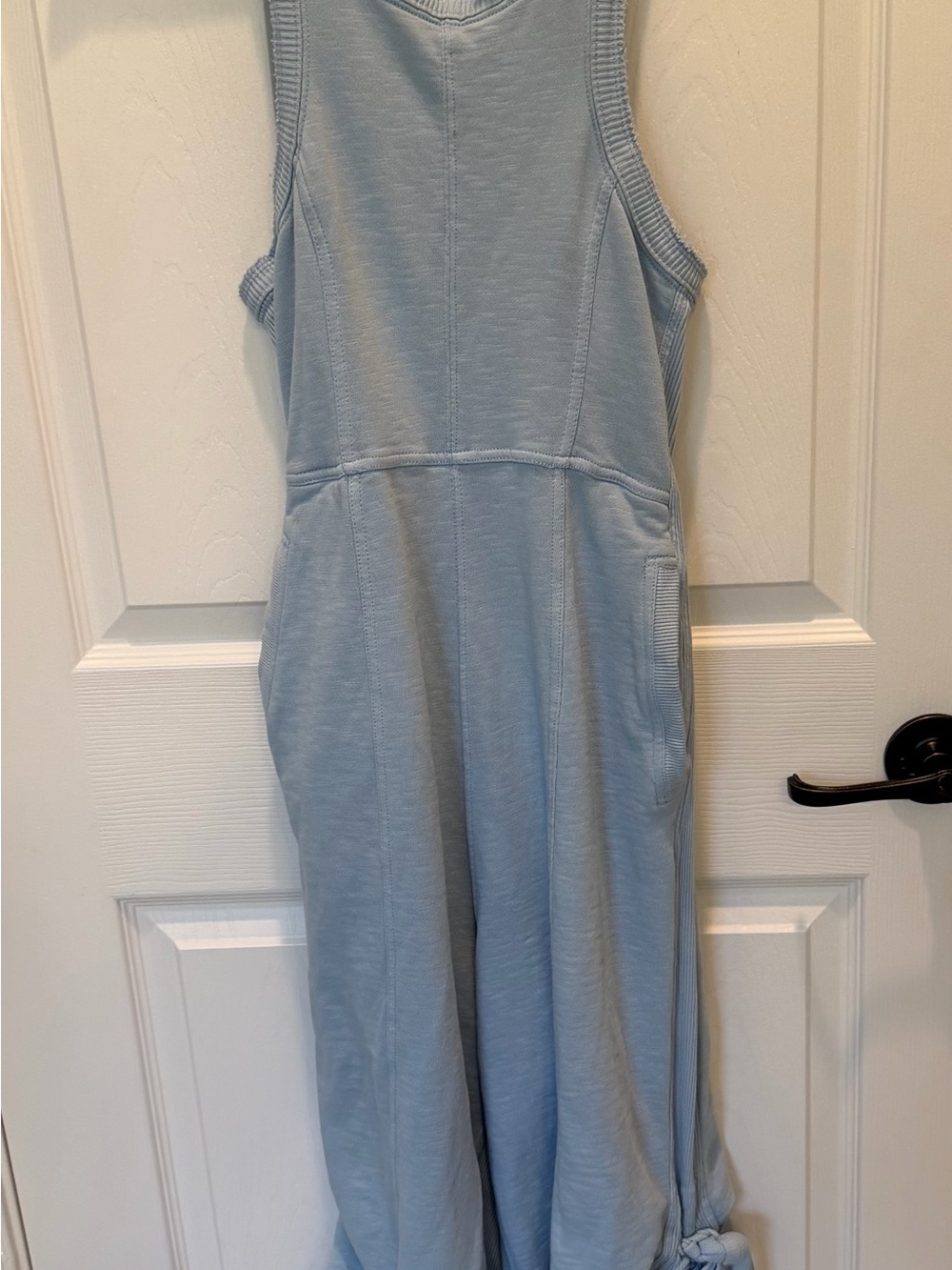Anthropologie Daily Practice Horizon Knit Wide Leg Jumpsuit Small Blue - Picture 2 of 7